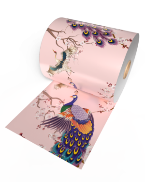 'Bloemen uit Azi&euml;' Embossed Alufolie Rol